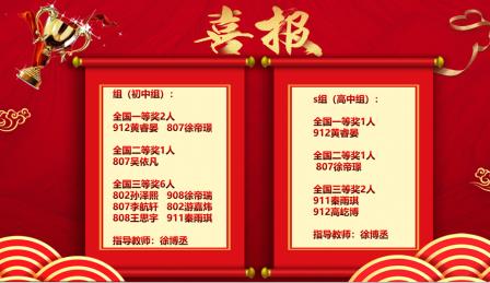 CSP-J/S喜报！布心中学13人次荣获全国大奖