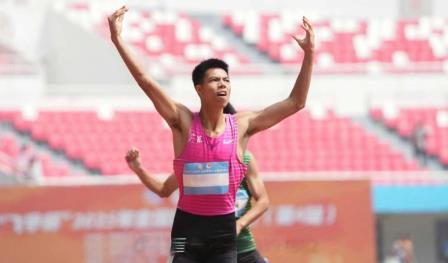 东晓小学优秀毕业生林健豪勇夺全运会男子200米亚军