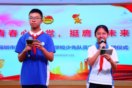 青春心向党 挺膺赴未来  ——龙创实验学校圆满举行离队入团仪式